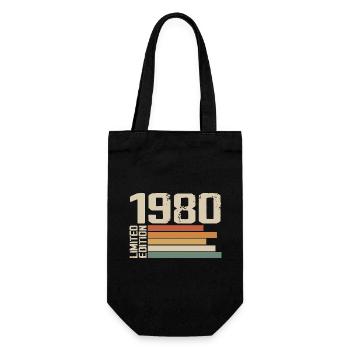 1980 Vintage - Retro 1980 Cadeau Anniversaire 1980 - Sac à bouteille - noir - Devant