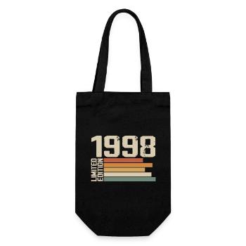 1998 Jahrgang - Retro 1998 Geburtstagsgeschenk 1998 - Geschenkbeutel für Flaschen - Schwarz - Vorne