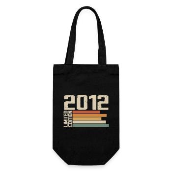 2012 Vintage - Retro 2012 Jubiläumsgeschenk 2012 - Geschenkbeutel für Flaschen - Schwarz - Vorne