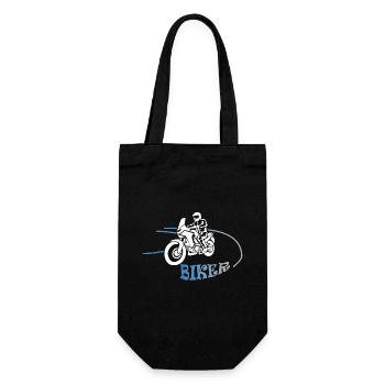 Biker Shirt Motorcyclist Gift - Gift Bag for Bottles - black - Front