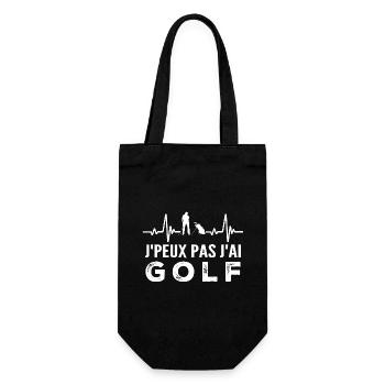 Je peux pas j'ai golf - Sac à bouteille - noir - Devant
