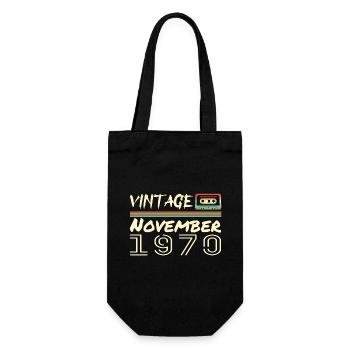 Legendary Since November 1970 - November 1970 - Gift Bag for Bottles - black - Front