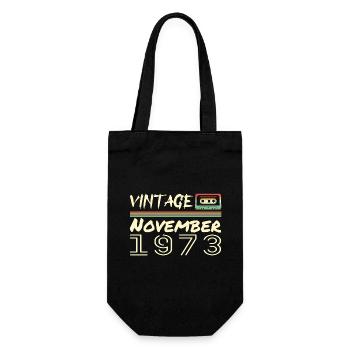 Legendary Since November 1973 - November 1973 - Gift Bag for Bottles - black - Front