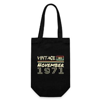 Legendary Since November 1971 - November 1971 - Gift Bag for Bottles - black - Front