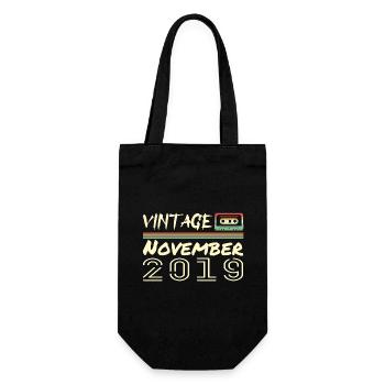legendär seit November 2019 - November 2019 - Geschenkbeutel für Flaschen - Schwarz - Vorne