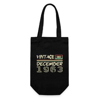 1963 Dezember 1963 Jubiläum Dezember 1963 - Geschenkbeutel für Flaschen - Schwarz - Vorne
