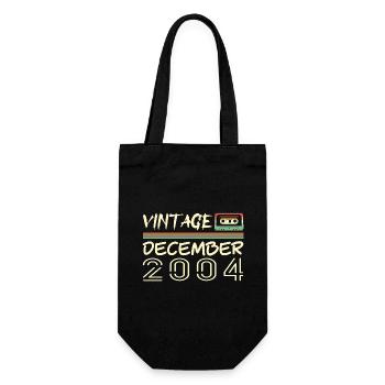 2004 Dezember 2004 Jubiläum Dezember 2004 - Geschenkbeutel für Flaschen - Schwarz - Vorne