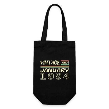 Jahrgang Januar 1994 – Geburtstag Januar 1994 - Geschenkbeutel für Flaschen - Schwarz - Vorne