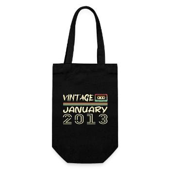 Vintage Janvier 2013 - Anniversaire Janvier 2013 - Sac à bouteille - noir - Devant