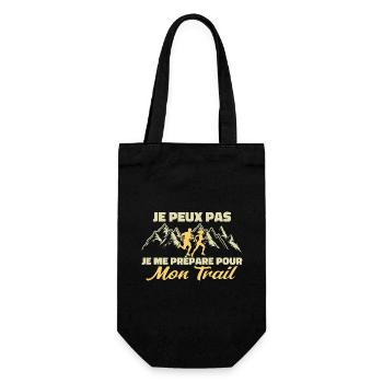 Je peux pas je me prépare pour mon trail - Sac à bouteille - noir - Devant