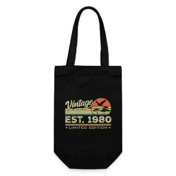 Vintage 1980 Génial Depuis 1980 Cadeau 1980 Rétro - Sac à bouteille - noir - Devant