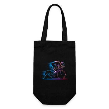 Minimalist Cycling Art - Speed and Energy - Gift Bag for Bottles - black - Front