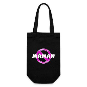 Mamas Eigentum, Weiß - Geschenkbeutel für Flaschen - Schwarz - Vorne