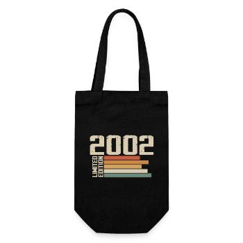 2002 Jahrgang - Retro 2002 Geburtstagsgeschenk 2002 - Geschenkbeutel für Flaschen - Schwarz - Vorne