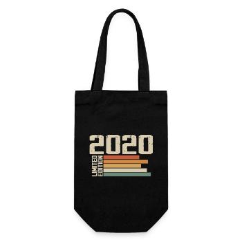2020 Vintage - Retro 2020 Geburtstagsgeschenk 2020 - Geschenkbeutel für Flaschen - Schwarz - Vorne