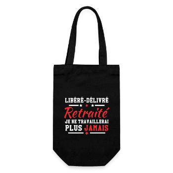 Libéré délivré je ne travaillerai plus jamais - Sac à bouteille - noir - Devant