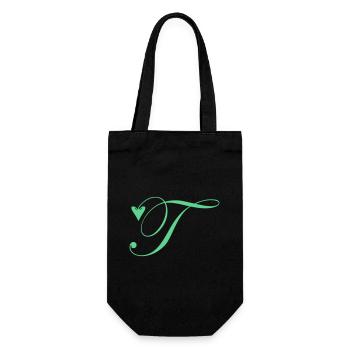 Monogramme T Coeur Vigne - Sac à bouteille - noir - Devant