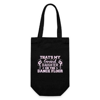 Das ist meine Enkelin auf der Tanzfläche - Geschenkbeutel für Flaschen - Schwarz - Vorne