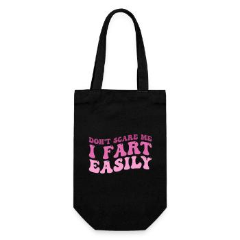 don't scare me i fart easily - Gift Bag for Bottles - black - Front