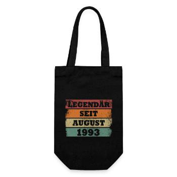 Legendär seit August 1993 Geburtstagsgeschenk - Geschenkbeutel für Flaschen - Schwarz - Vorne