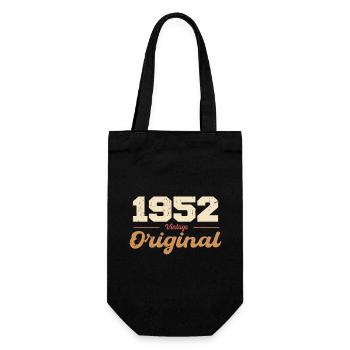 1952 Vintage Anniversary Retro Gift 1952 - Gift Bag for Bottles - black - Front