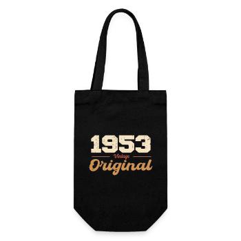 1953 Vintage Jubiläum Retro Geschenk 1953 - Geschenkbeutel für Flaschen - Schwarz - Vorne
