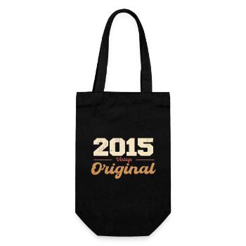 2015 Vintage Anniversary Retro Gift 2015 - Gift Bag for Bottles - black - Front