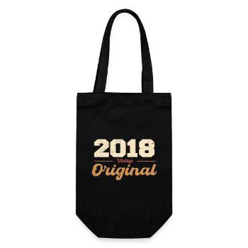 2018 Vintage Anniversary Retro Gift 2018 - Gift Bag for Bottles - black - Front