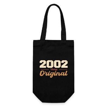 2002 Vintage Anniversary Retro Gift 2002 - Gift Bag for Bottles - black - Front