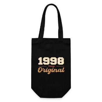 1998 Vintage Anniversary Retro Gift 1998 - Gift Bag for Bottles - black - Front