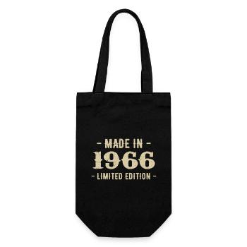 Jahrgang 1966 Geschenk in limitierter Auflage 1966 - Geschenkbeutel für Flaschen - Schwarz - Vorne