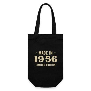 Jahrgang 1956 Geschenk in limitierter Auflage 1956 - Geschenkbeutel für Flaschen - Schwarz - Vorne
