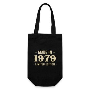 Jahrgang 1979 Limitierte Auflage Geschenk 1979 - Geschenkbeutel für Flaschen - Schwarz - Vorne