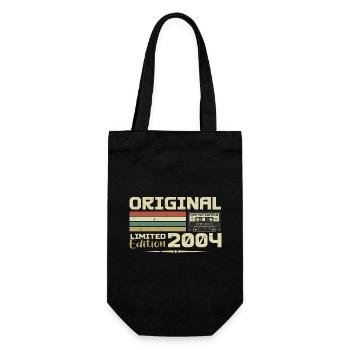 Retro 2004 Birthday Gift Born in 2004 Original - Gift Bag for Bottles - black - Front