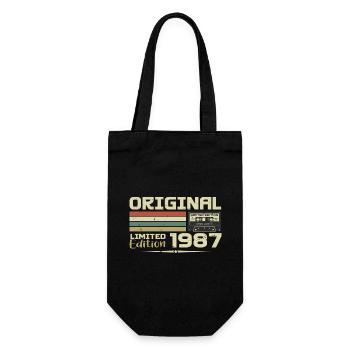 Rétro 1987 Cadeau Anniversaire Né en 1987 Original - Sac à bouteille - noir - Devant