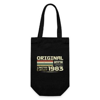 Retro 1983 Geburtstagsgeschenk Jahrgang 1983 Original - Geschenkbeutel für Flaschen - Schwarz - Vorne