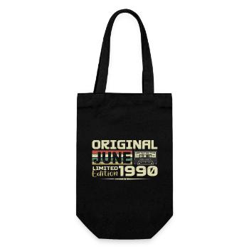 Juin 1990 Vintage Nées En Juin 1990 Anniversaire - Sac à bouteille - noir - Devant