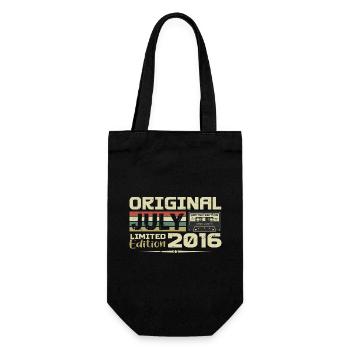 Birthday Gift July 2016 Born in July - Gift Bag for Bottles - black - Front