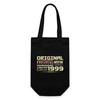 August 1999 - Born in August 1999 Built in August 1999 - Gift Bag for Bottles - black - Front