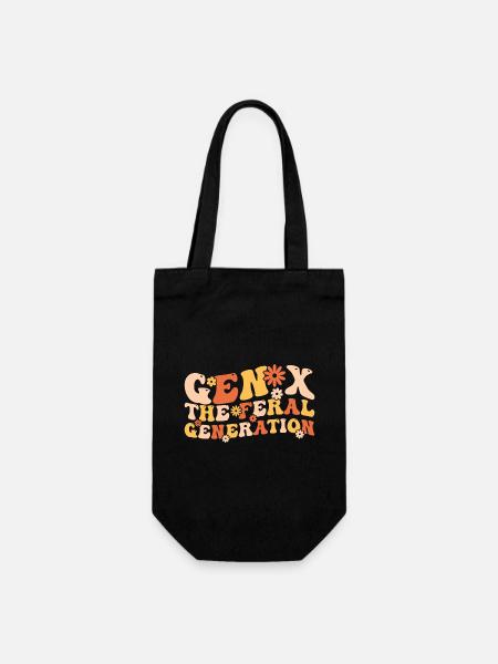 Gen X The Feral Generation Funny Generation X - Gift Bag for Bottles - black