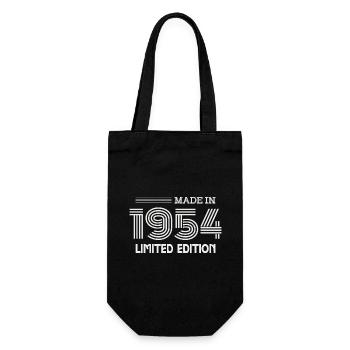 1954 Geburtstagsgeschenkidee 1954 - Geschenkbeutel für Flaschen - Schwarz - Vorne