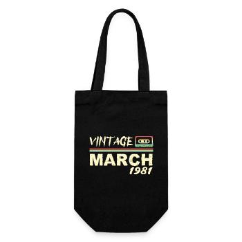 March 1981 - March 1981 - Gift Bag for Bottles - black - Front