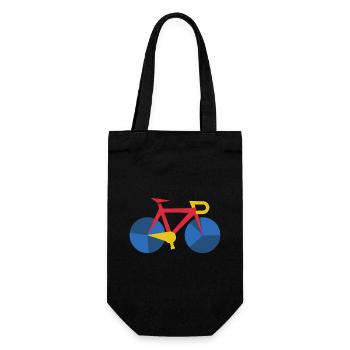 Rennrad Kunst Fahrrad Abstrakt - Geschenkbeutel für Flaschen - Schwarz - Vorne