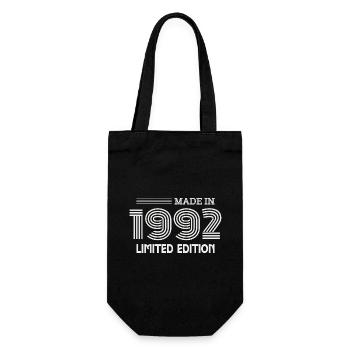 1992 Geburtstagsgeschenk 1992 Geschenkidee - Geschenkbeutel für Flaschen - Schwarz - Vorne