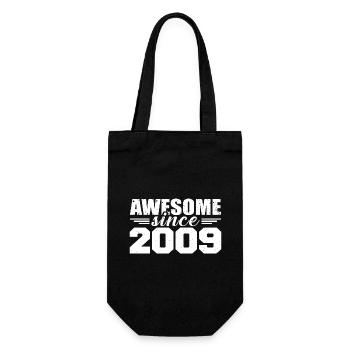 Né en 2009 Vintage Cadeau Anniversaire Rétro 2009 - Sac à bouteille - noir - Devant