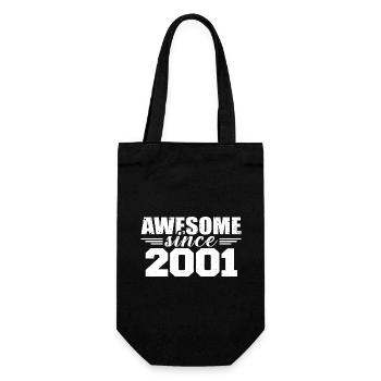Né en 2001 Vintage Cadeau Anniversaire Rétro 2001 - Sac à bouteille - noir - Devant
