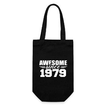 Jahrgang 1979 Vintage Retro Jubiläumsgeschenk 1979 - Geschenkbeutel für Flaschen - Schwarz - Vorne