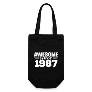 Né en 1987 Vintage Cadeau Anniversaire Rétro 1987 - Sac à bouteille - noir - Devant