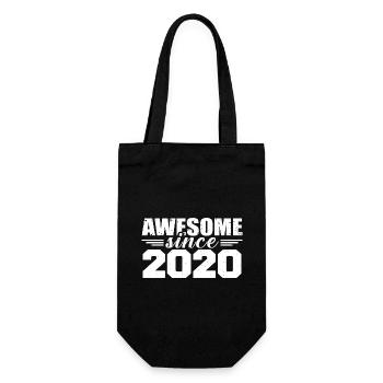 Geboren im Jahr 2020 Vintage Retro Geburtstagsgeschenk 2020 - Geschenkbeutel für Flaschen - Schwarz - Vorne