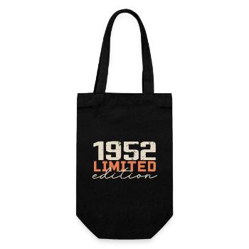 Born in 1952 | Vintage 1952 Retro Anniversary - Gift Bag for Bottles - black - Front